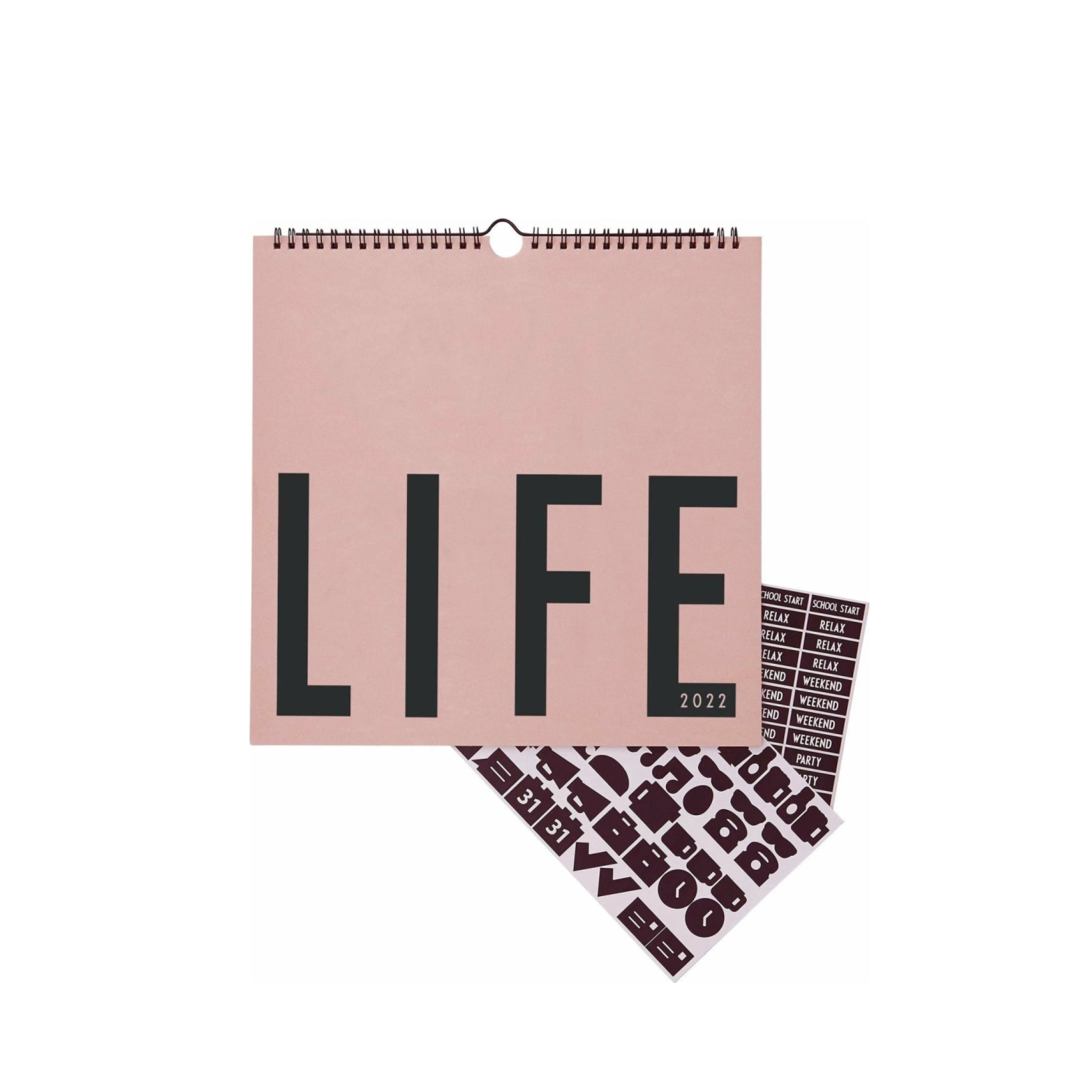 Design Letters Wall Calendar 2022, Nude