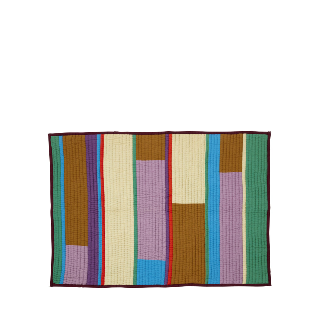 701406-HUB Multicoloured Quilted Plaid - OEKO-TEX® Cotton 140x200cm