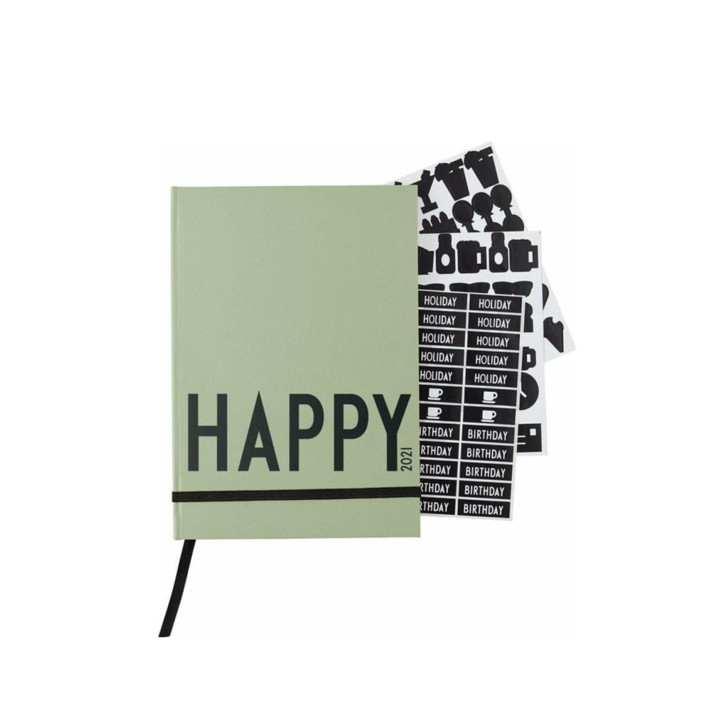 Design Letters Calendar 2021, Dark Green