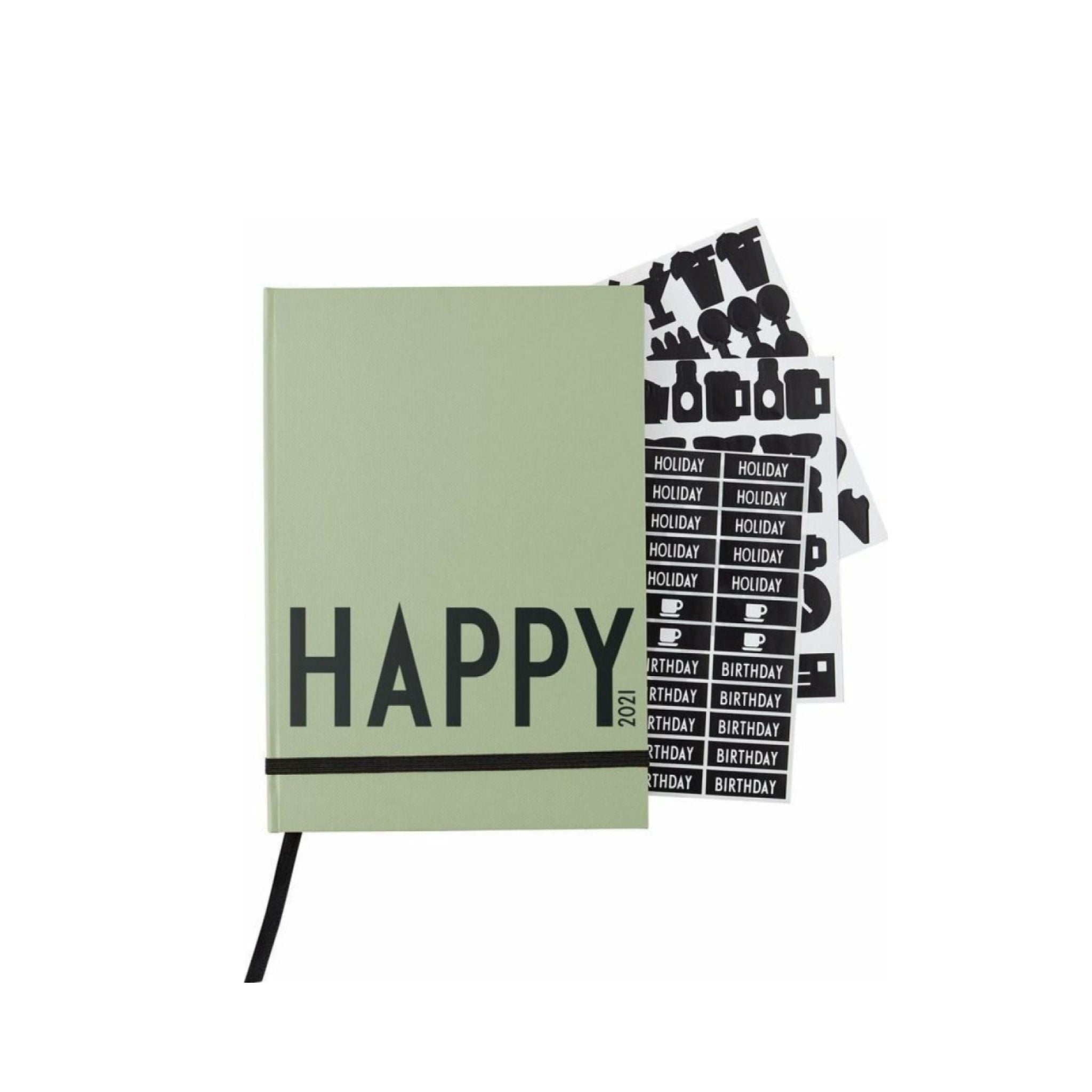 Design Letters Calendar 2021, Dark Green