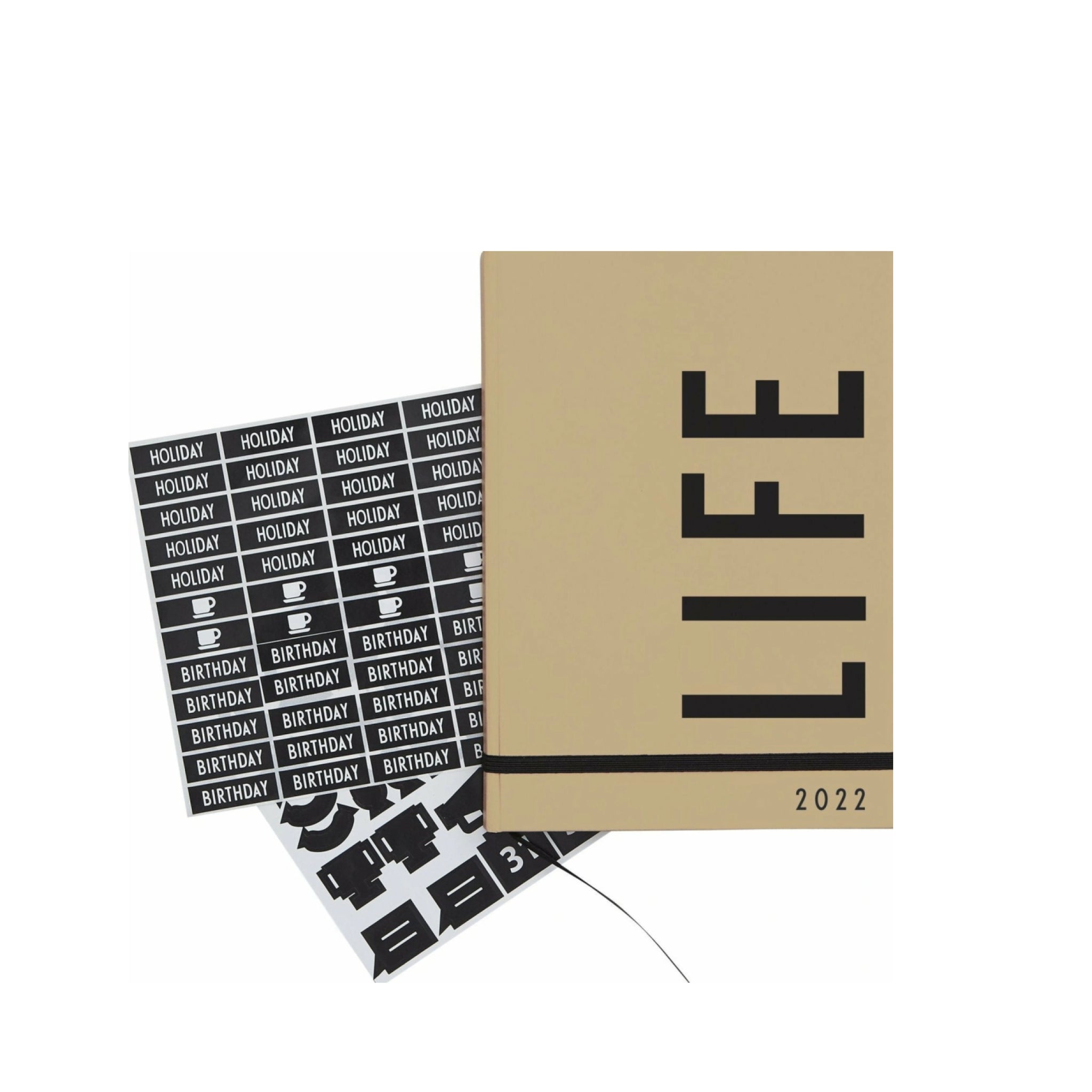 Design Letters Calendar Hardback 2022, beige