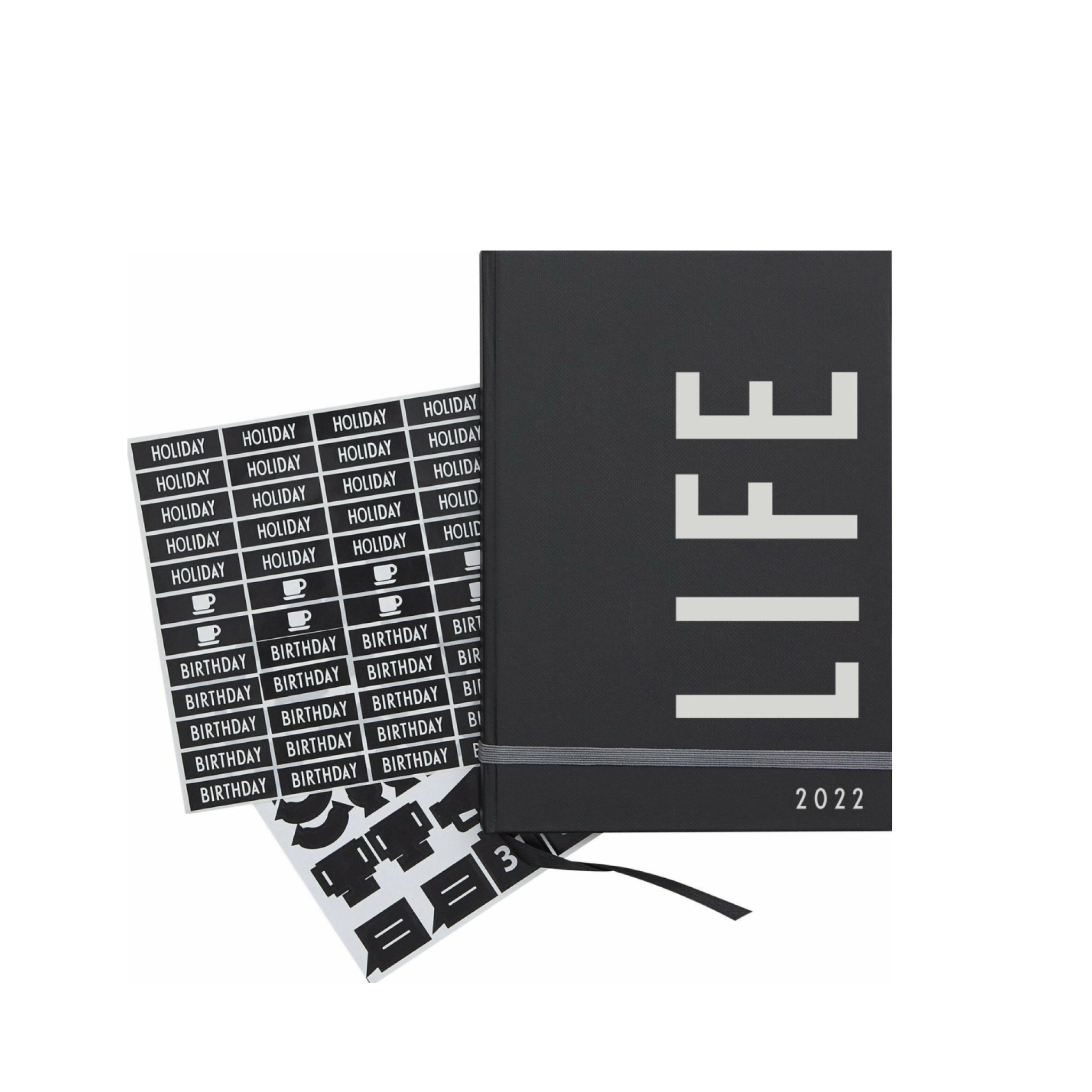 Design Letters Calendar Hardback 2022, Black