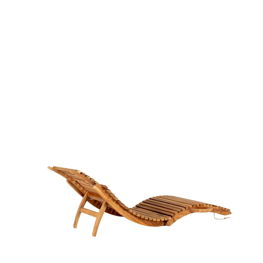 House Nordic Arrieta Sunlounger In Teak Wood, Nature