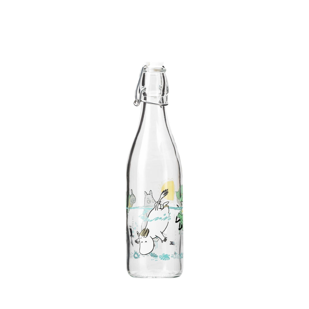 Muurla Moomin Glass Bottle, Fun In The Water