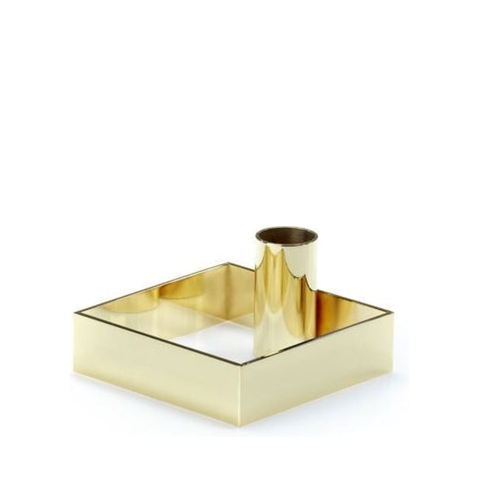 Malling Living Edge Candle Holder, Brass Polished