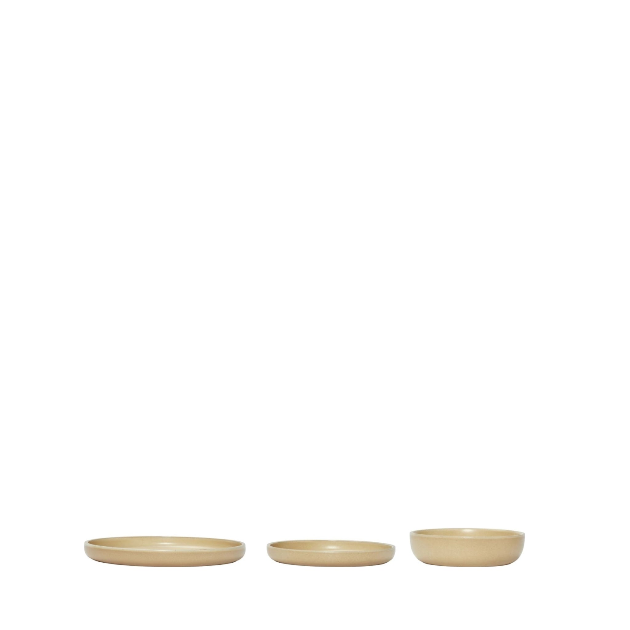 Hübsch Dawn Bowls Set Of 3, Sand