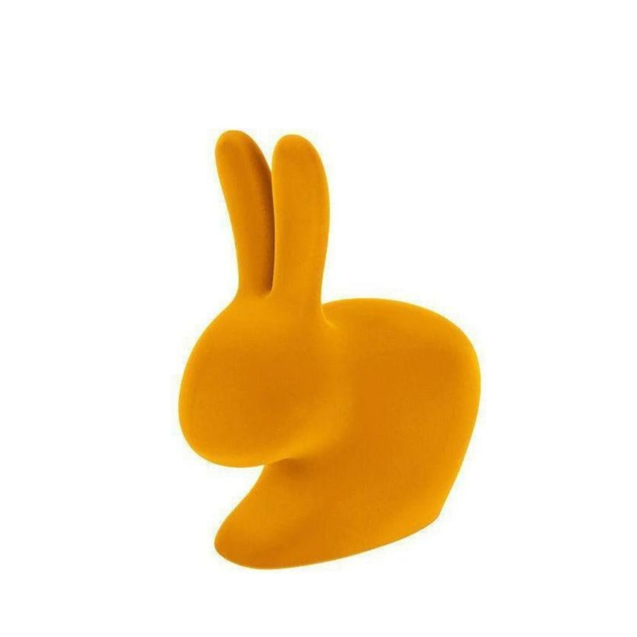 Qeeboo Baby Bunny Chair in Dark Gold Velvet - Stylish & Playful Design