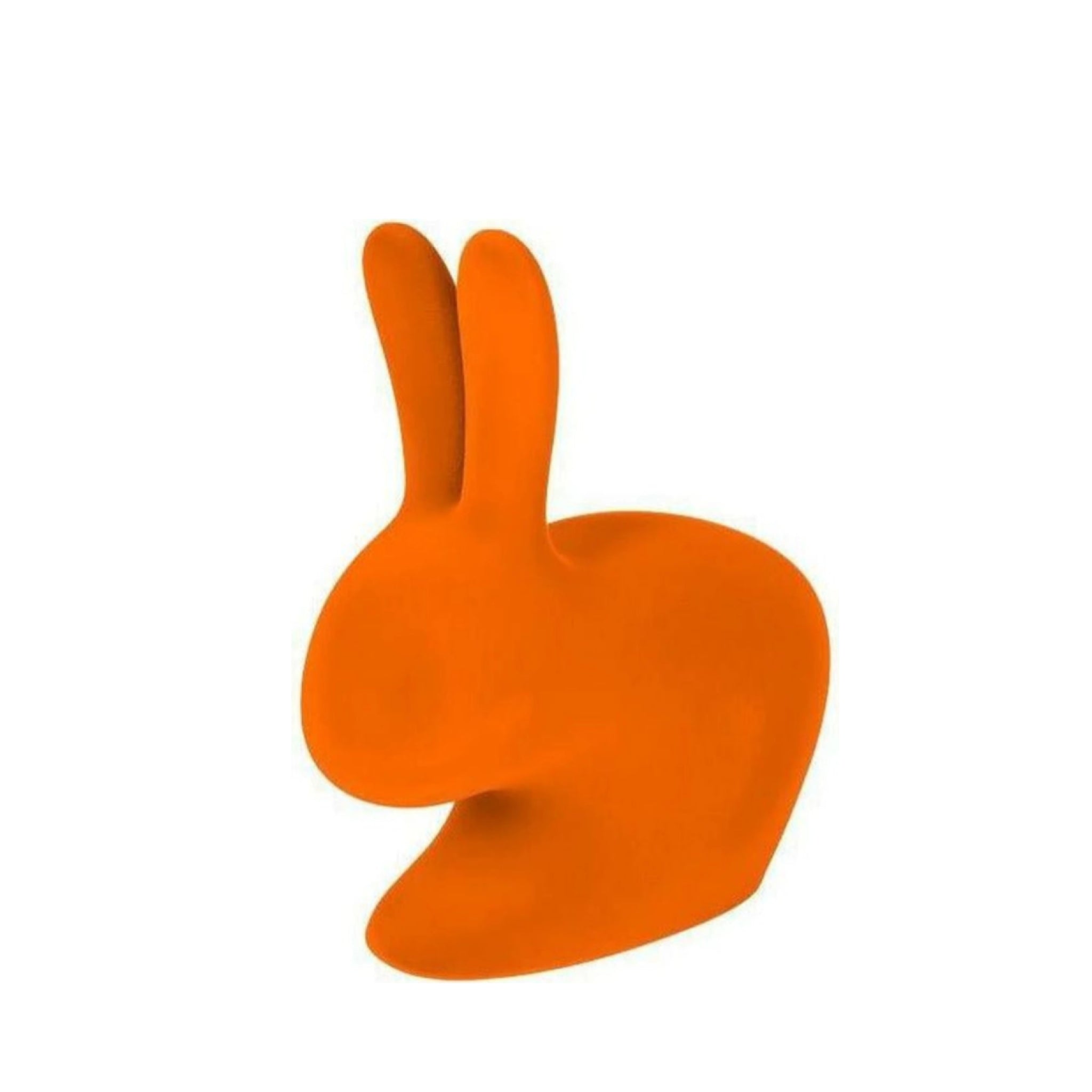 Qeeboo Baby Bunny Chair in Orange Velvet - Stylish & Playful Design