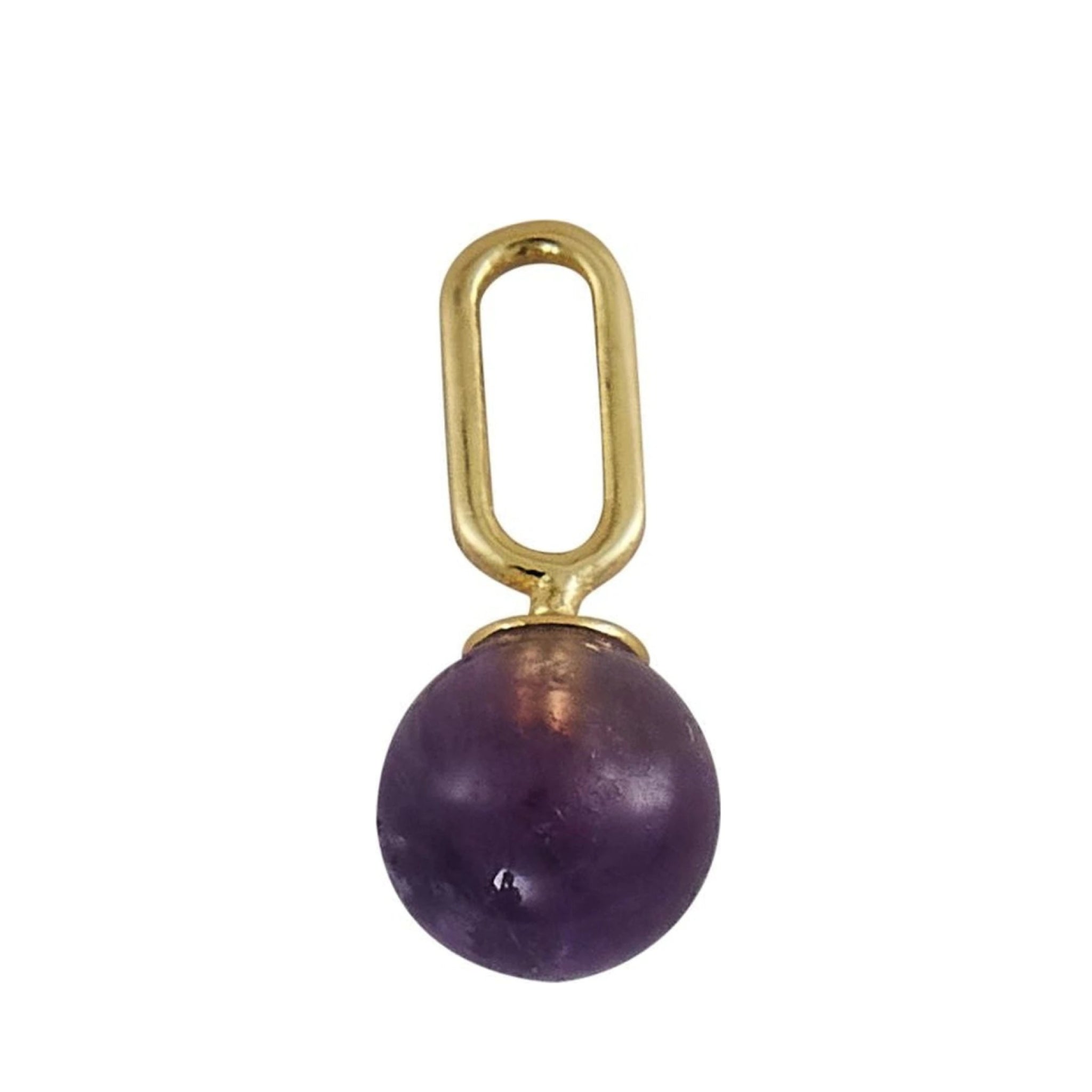 Design Letters Stone Drop Pendant 5mm 18k Gold Plated Silver, Pure Crystal