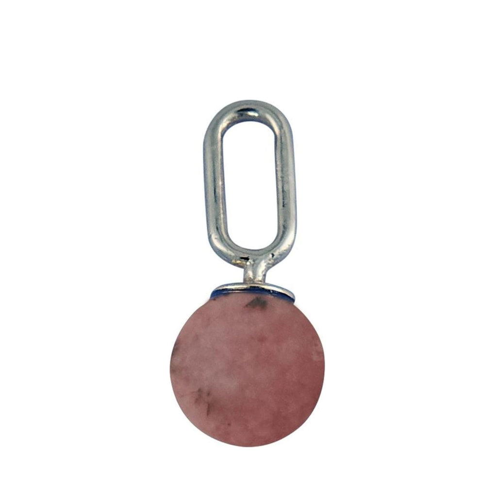 Design Letters Stone Drop Pendant 5 mm 925 Sterling Silver, Red Chrosite
