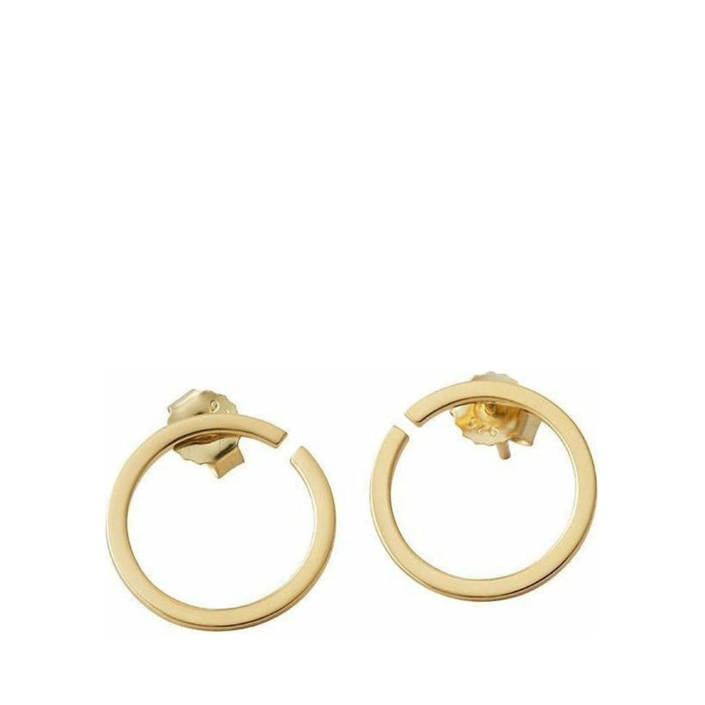 Design Letters Hoops Earrings Ø 16 mm, gold plated