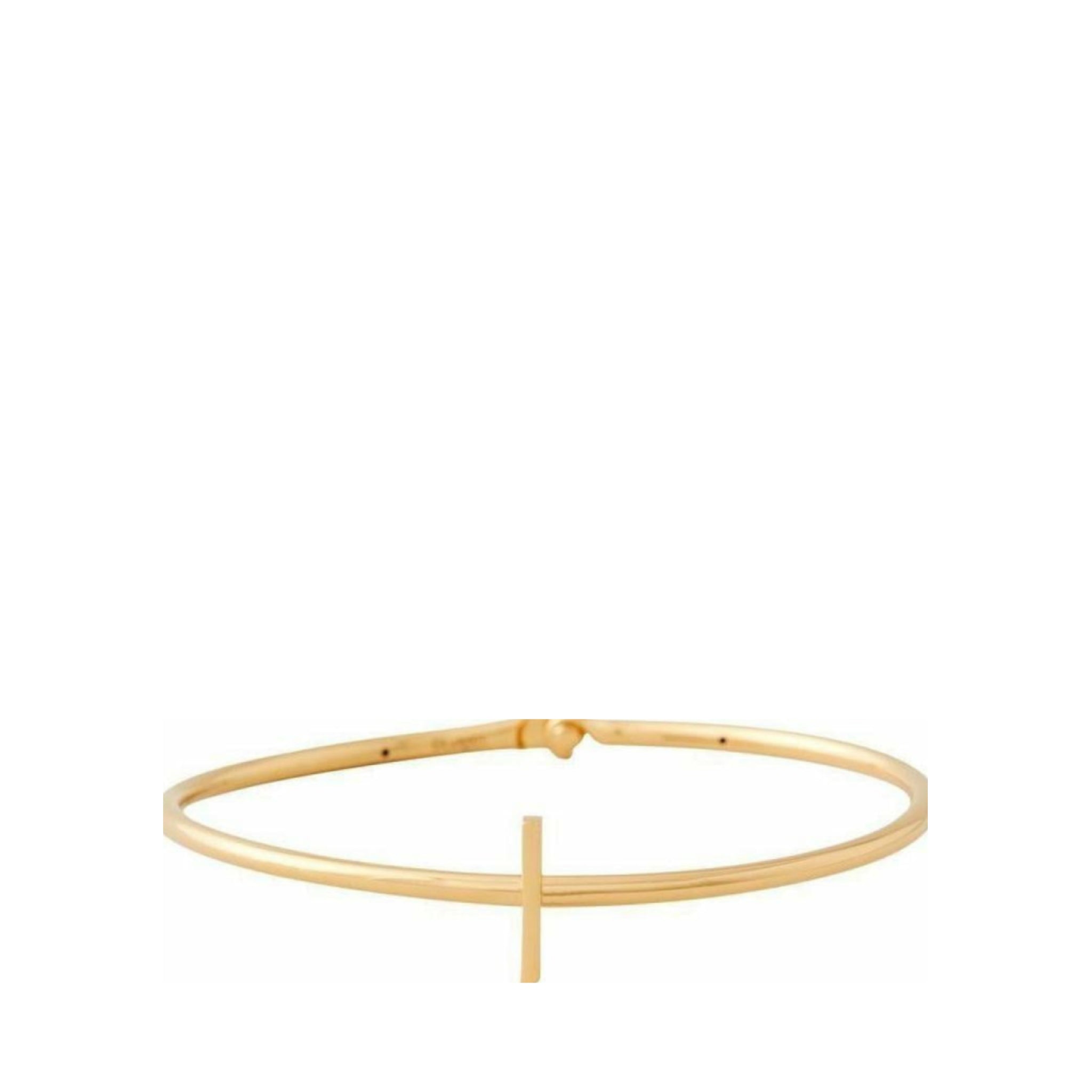 Design Letters My Bangle J Bangle, 18k Gold Plated Silver