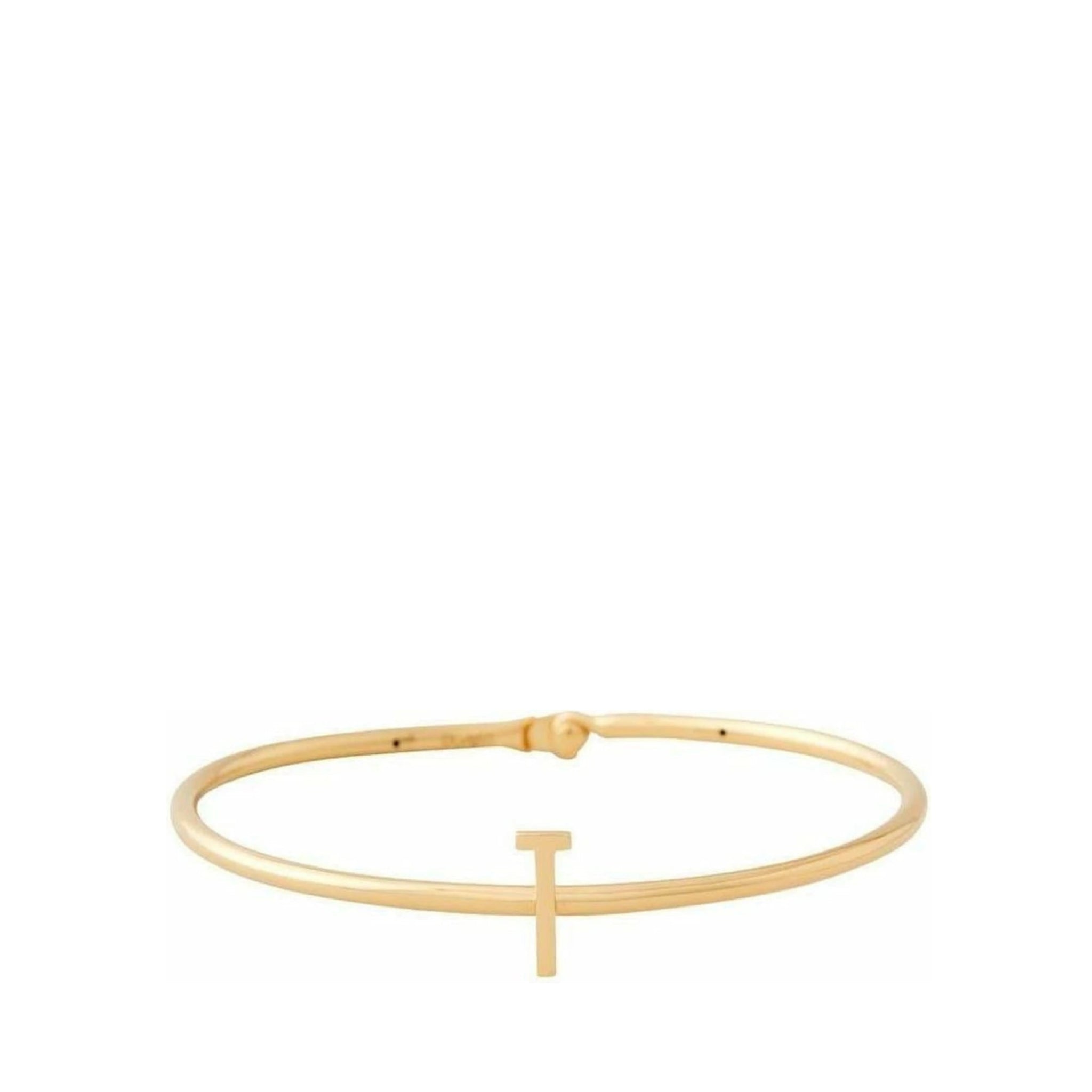 Design Letters My Bangle T Bangle, 18k Gold Plated Silver