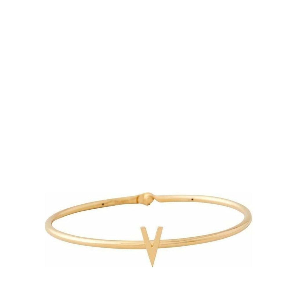 Design Letters My Bangle V Bangle, 18k Gold Plated Silver