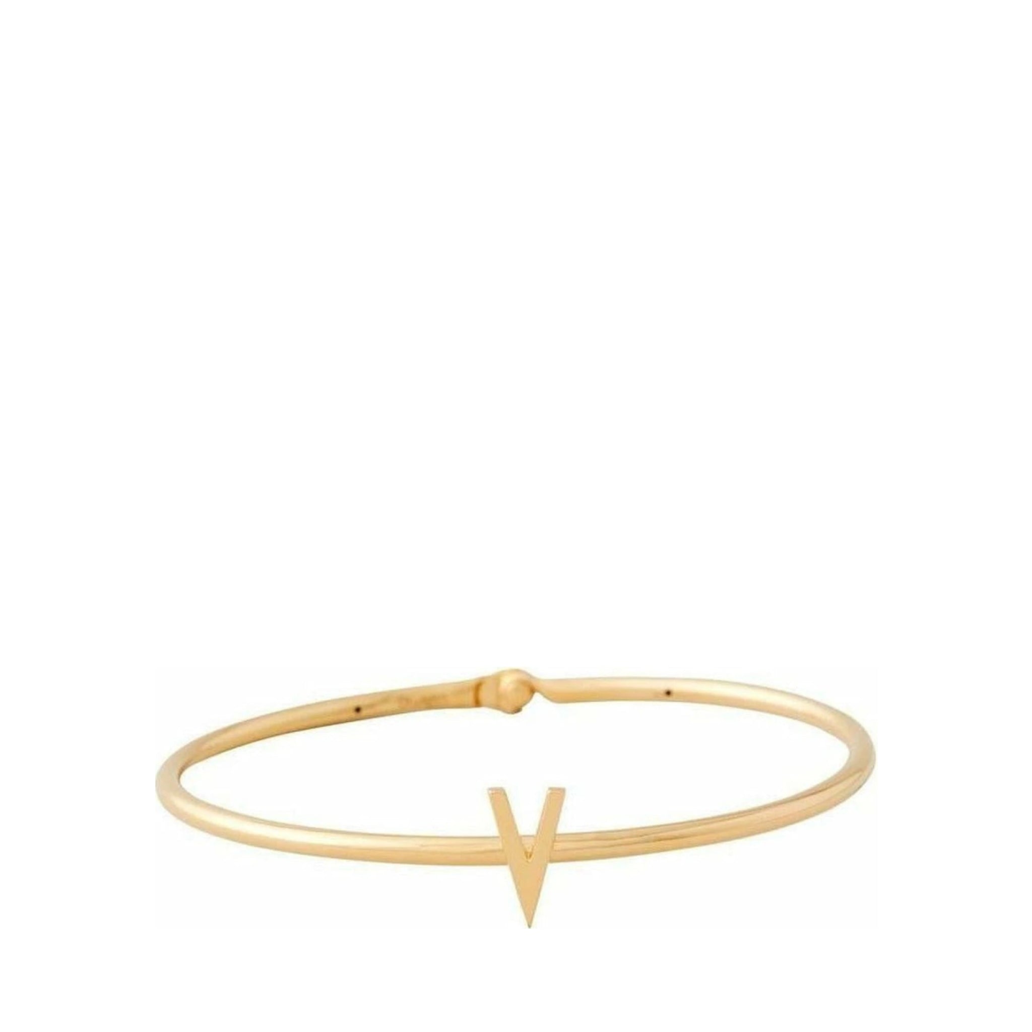 Design Letters My Bangle V Bangle, 18k Gold Plated Silver