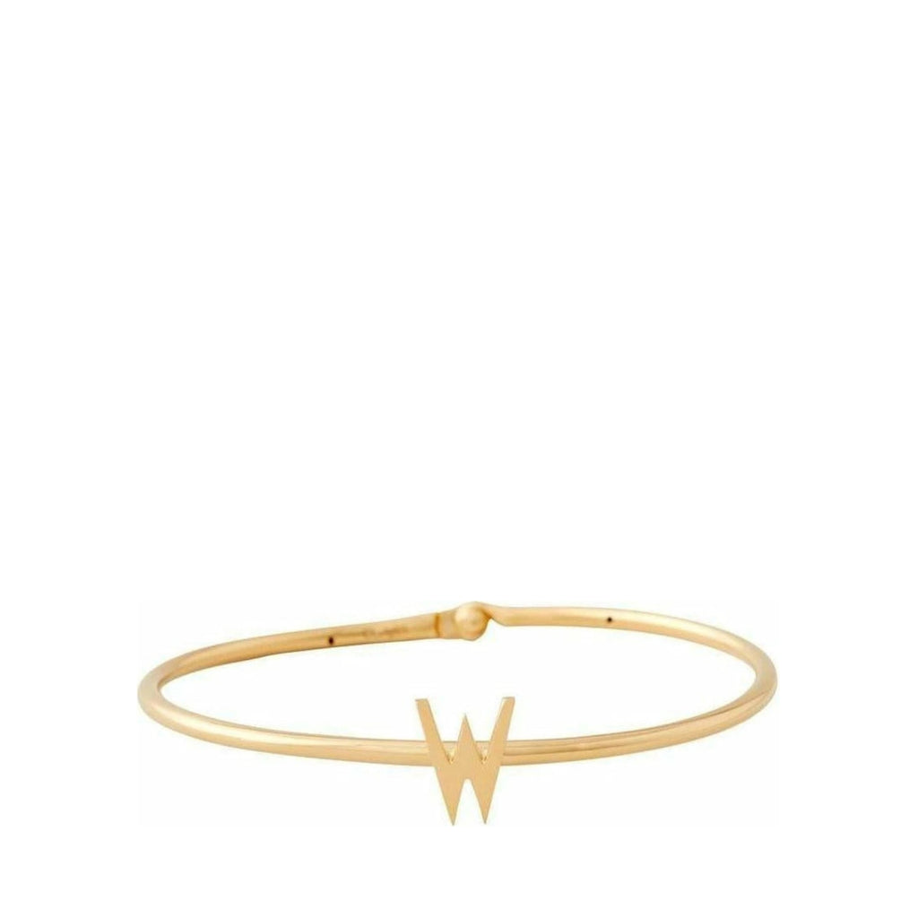 Design Letters My Bangle W Bangle, 18k Gold Plated Silver
