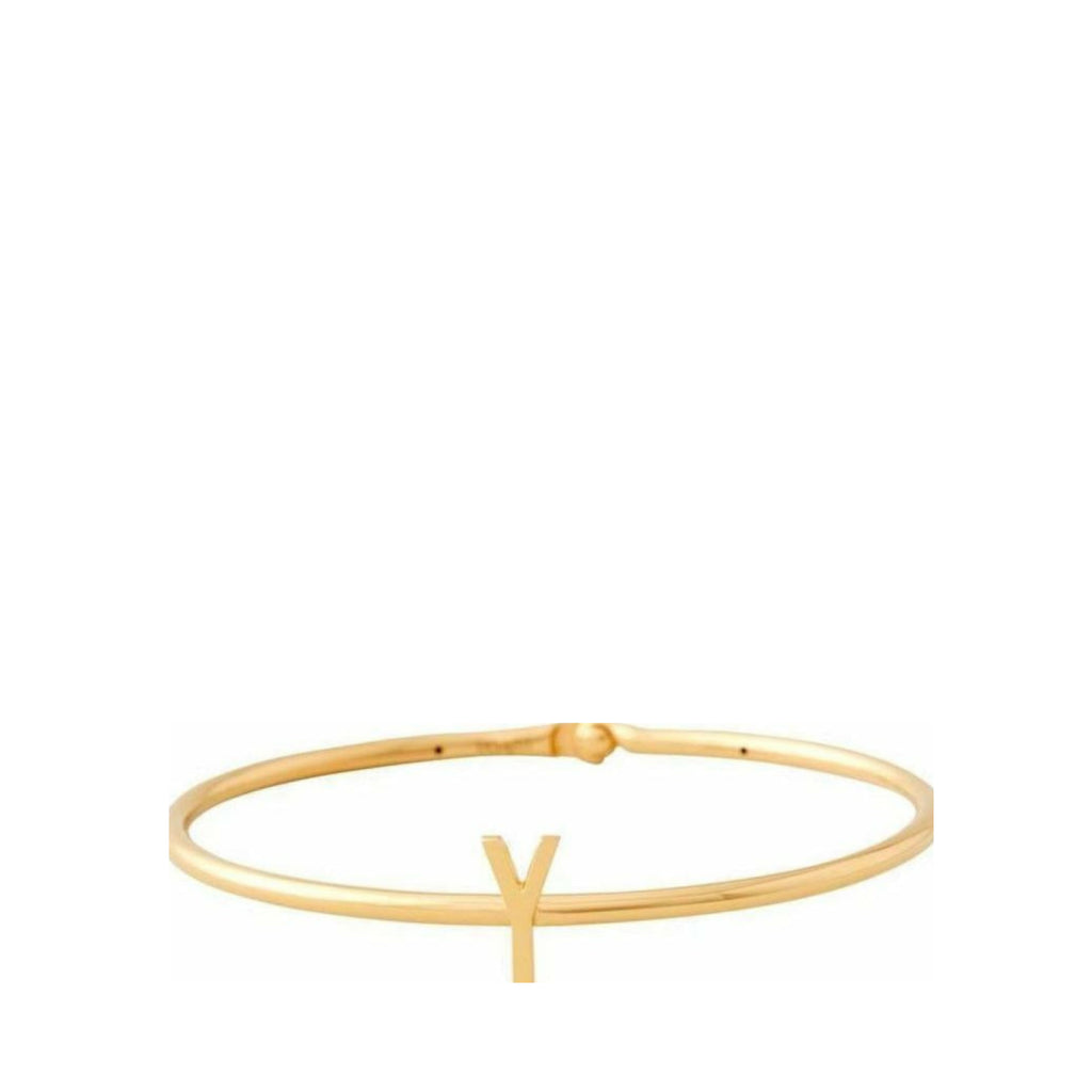 Design Letters My Bangle Y Bangle, 18k Gold Plated Silver