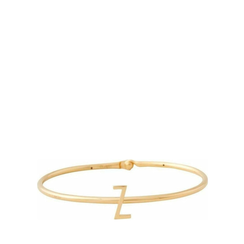 Design Letters My Bangle Z Bangle, 18k Gold Plated Silver