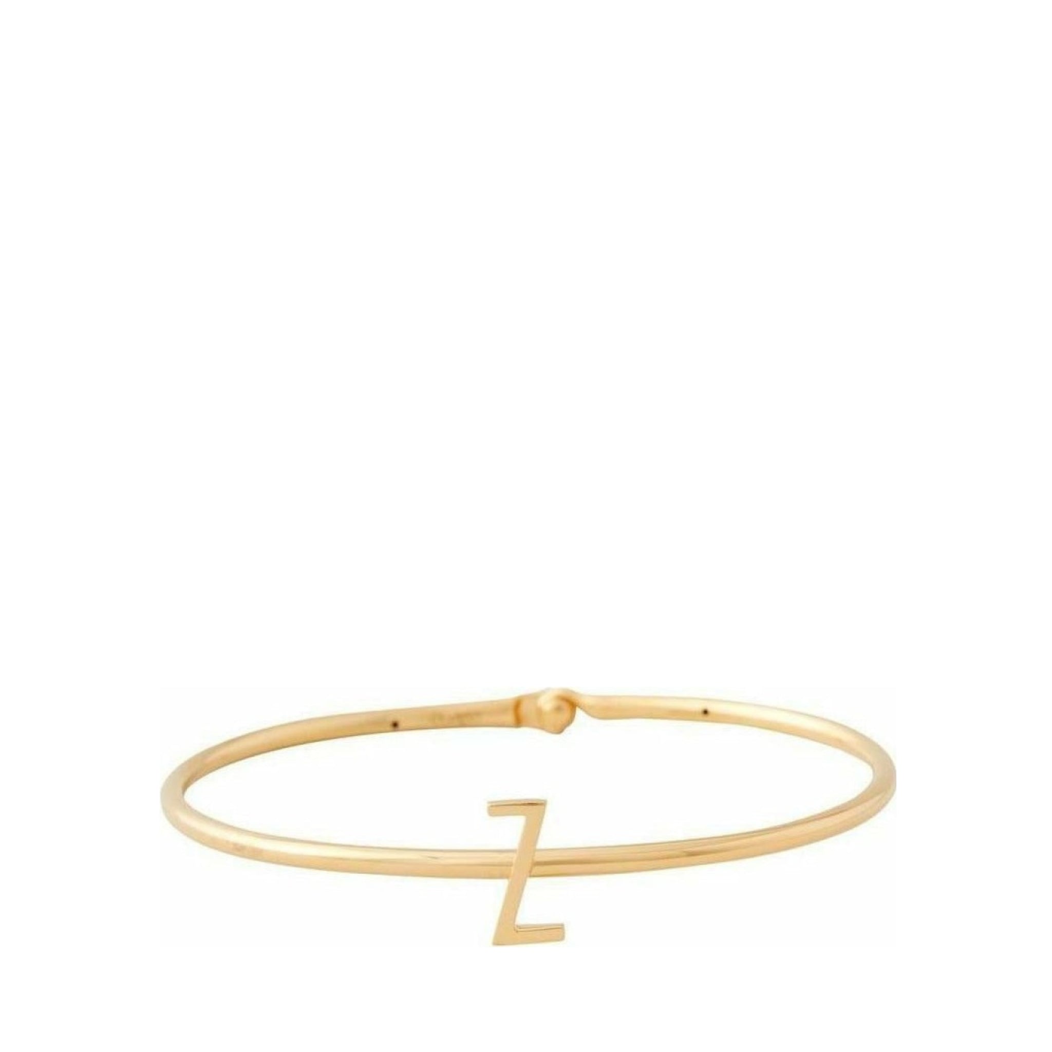 Design Letters My Bangle Z Bangle, 18k Gold Plated Silver