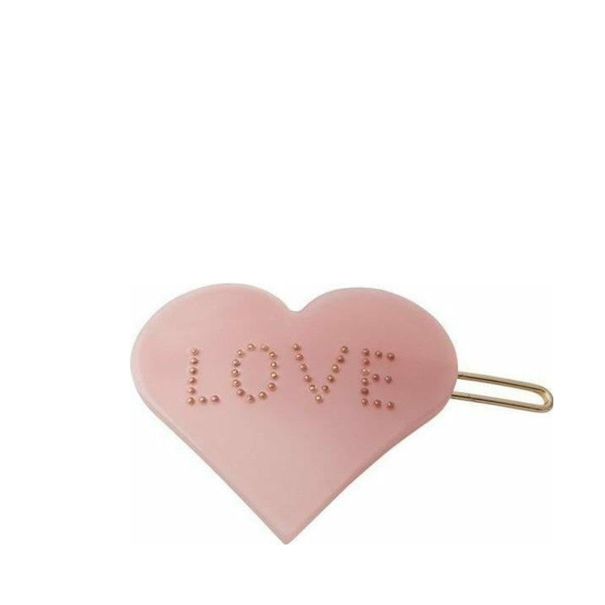Design Letters Iconic Hair Clip, Love, Pink