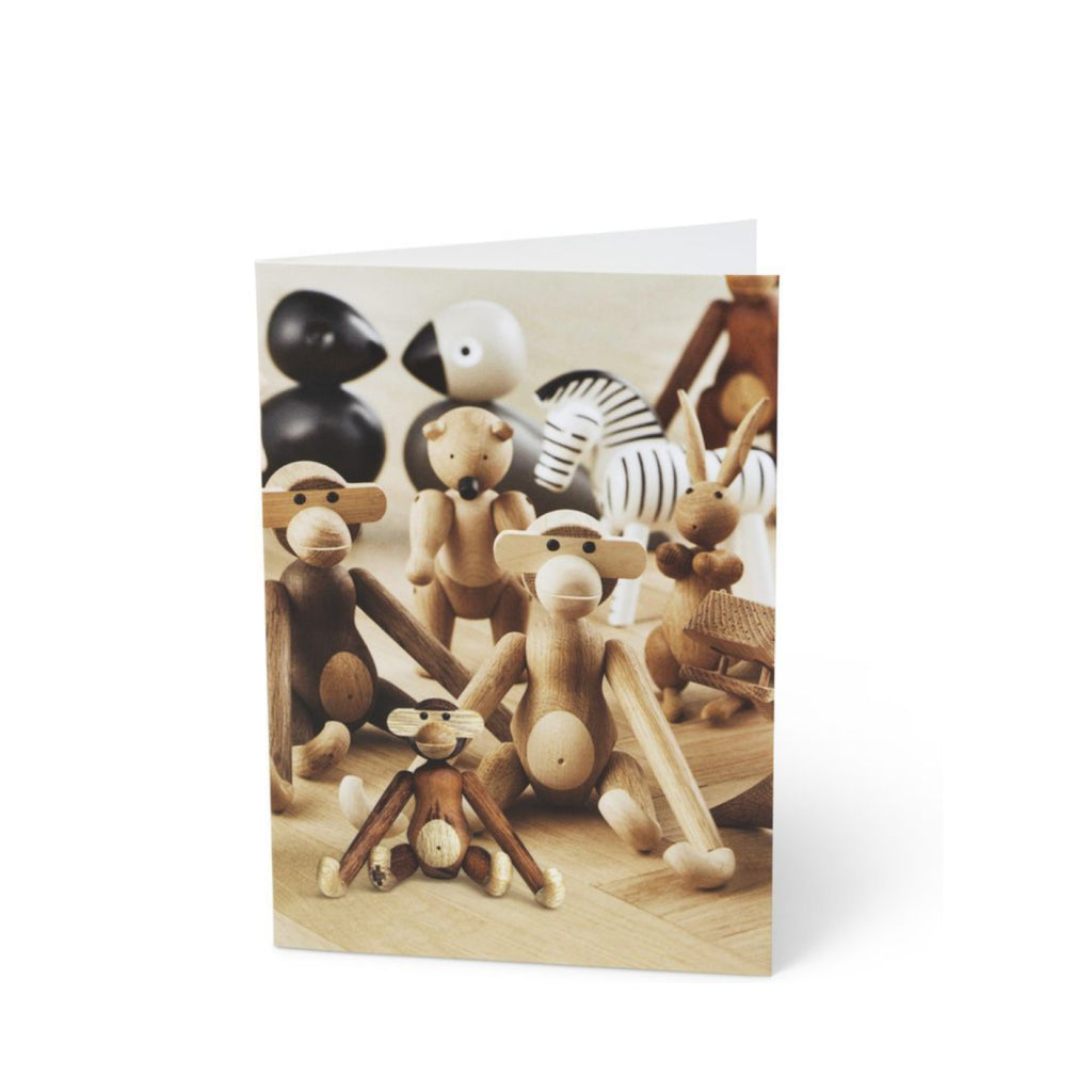 Kay Bojesen Card A6 Mini Monkey Front Mixed Wood 1 Piece