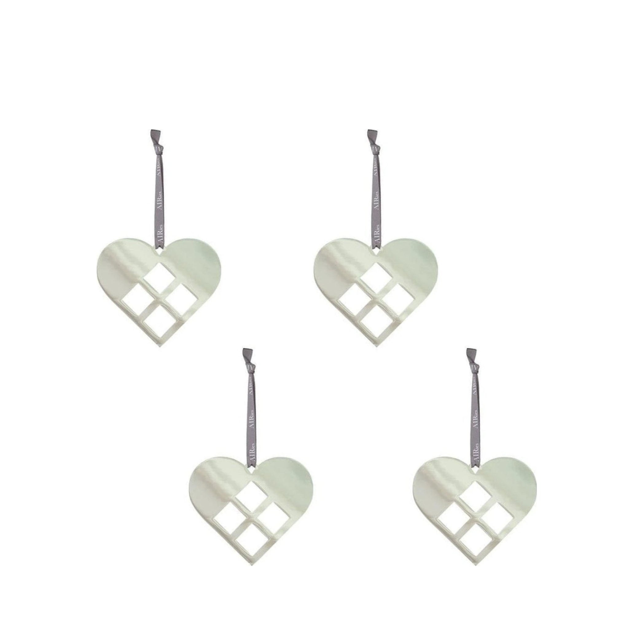 AIRies Heart Silver Set of 4, Small