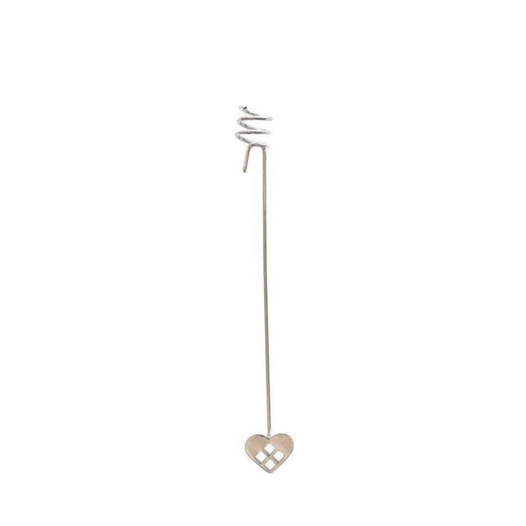 AIRies Candle Holder for Christmas Tree with Heart, Silver