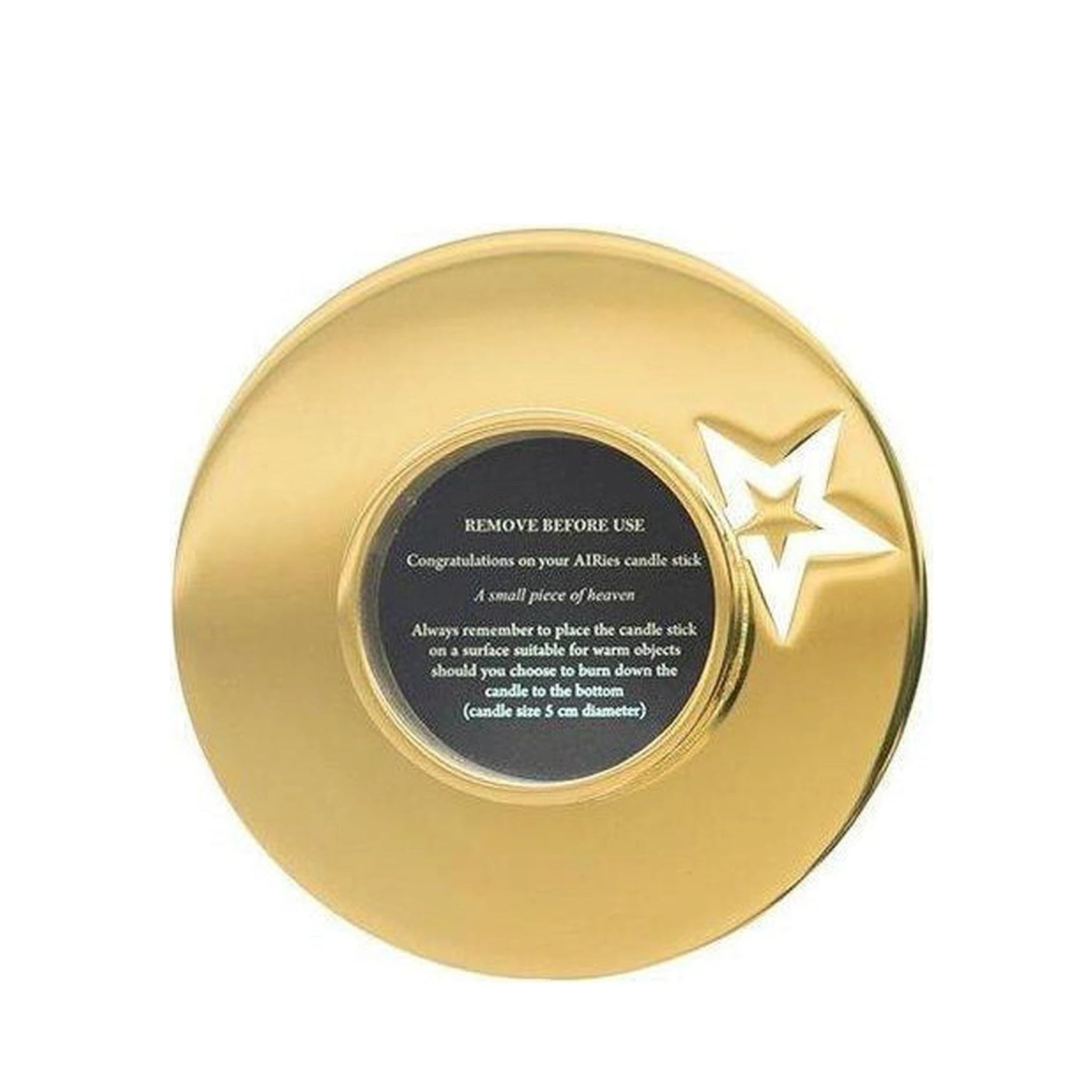 AIRies candle holder with star, gold