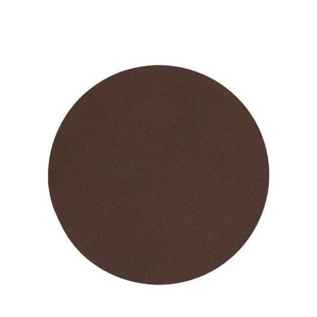 Lind DNA Circle Glass Coaster Nupo Leather, Dark Brown