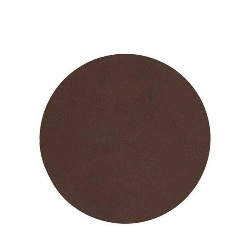 Lind DNA Circle Glass Coaster Nupo Leather, Dark Brown