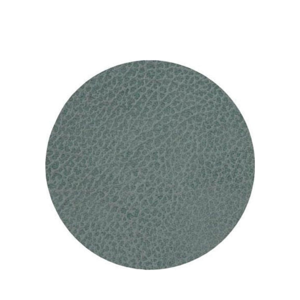 Lind DNA Circle Glass Coaster Hippo Leather, Pastel Green