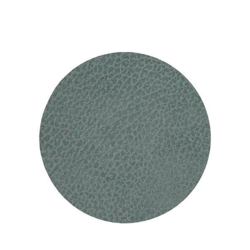 Lind DNA Circle Glass Coaster Hippo Leather, Pastel Green