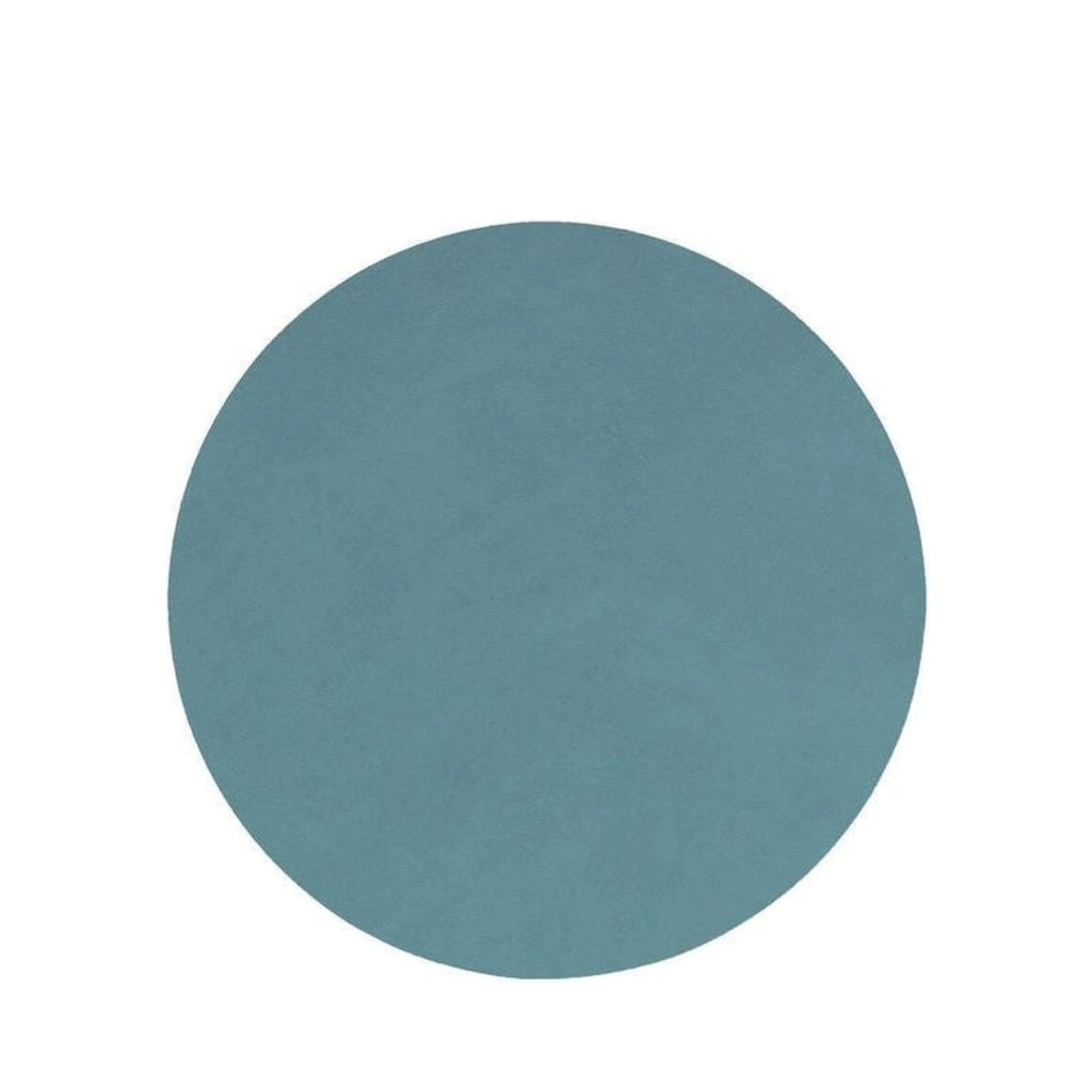 Lind DNA Circle Glass Coaster Nupo Leather, Light Blue