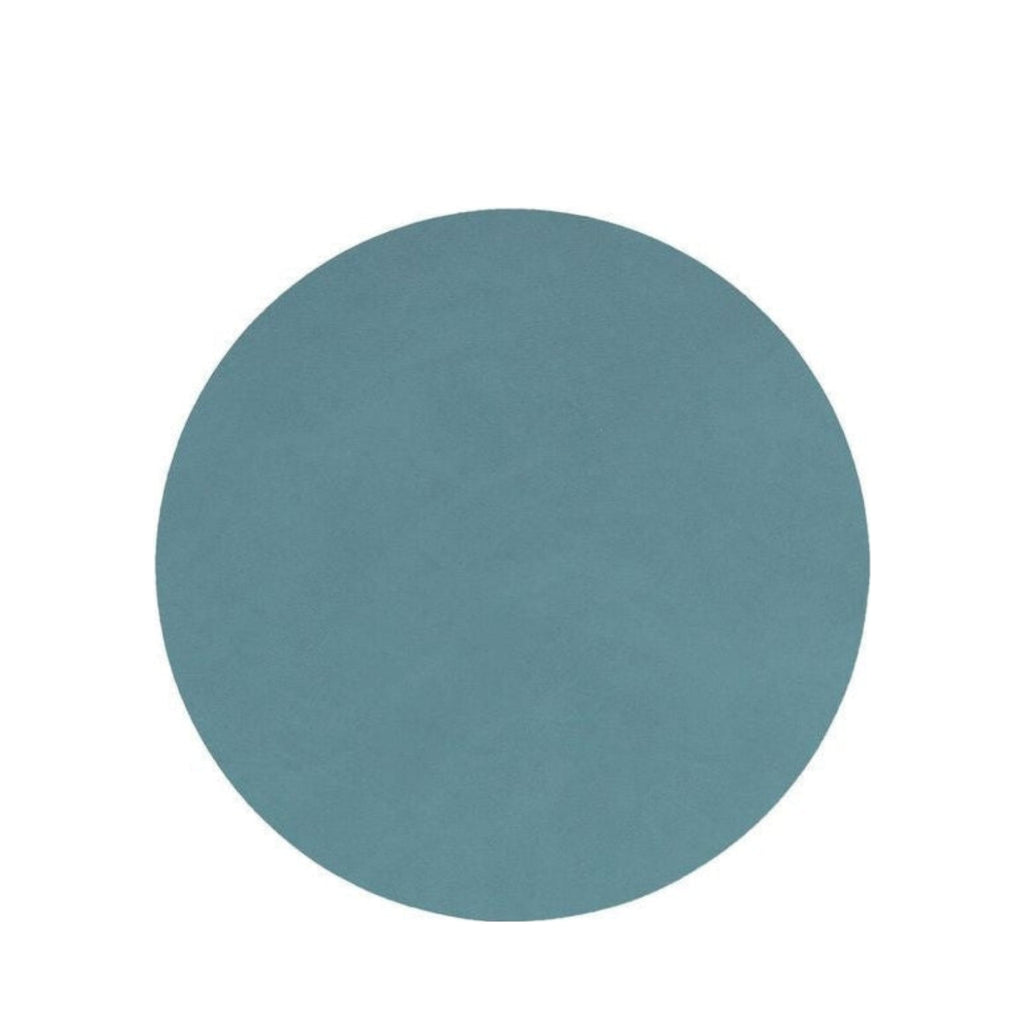 Lind DNA Circle Glass Coaster Nupo Leather, Light Blue