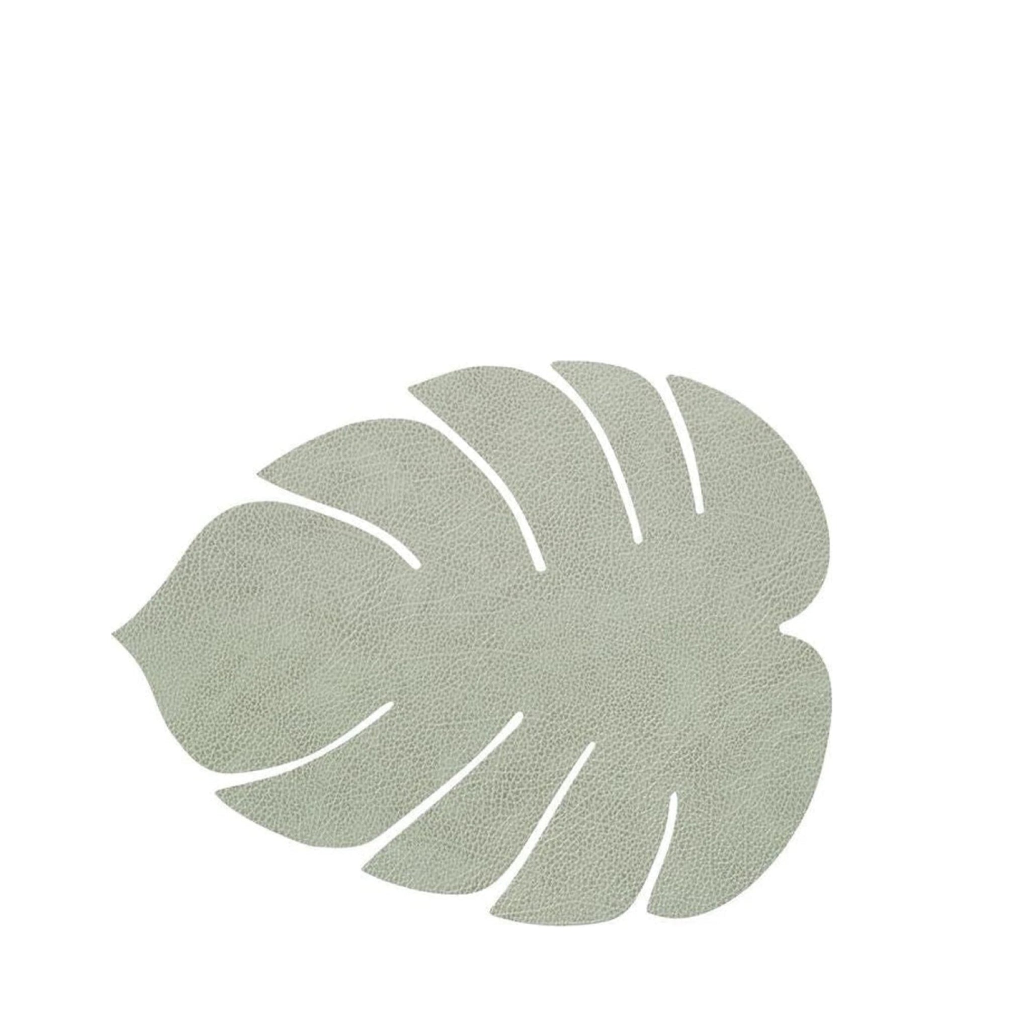 Lind DNA Leaf placemat Hippo leather S, olive green