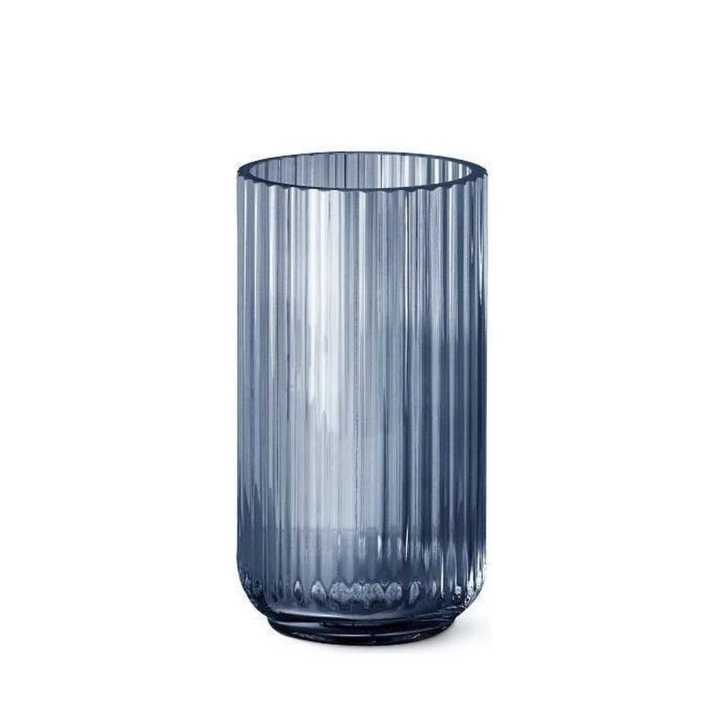Lyngby Vase Blue Glass, 20cm