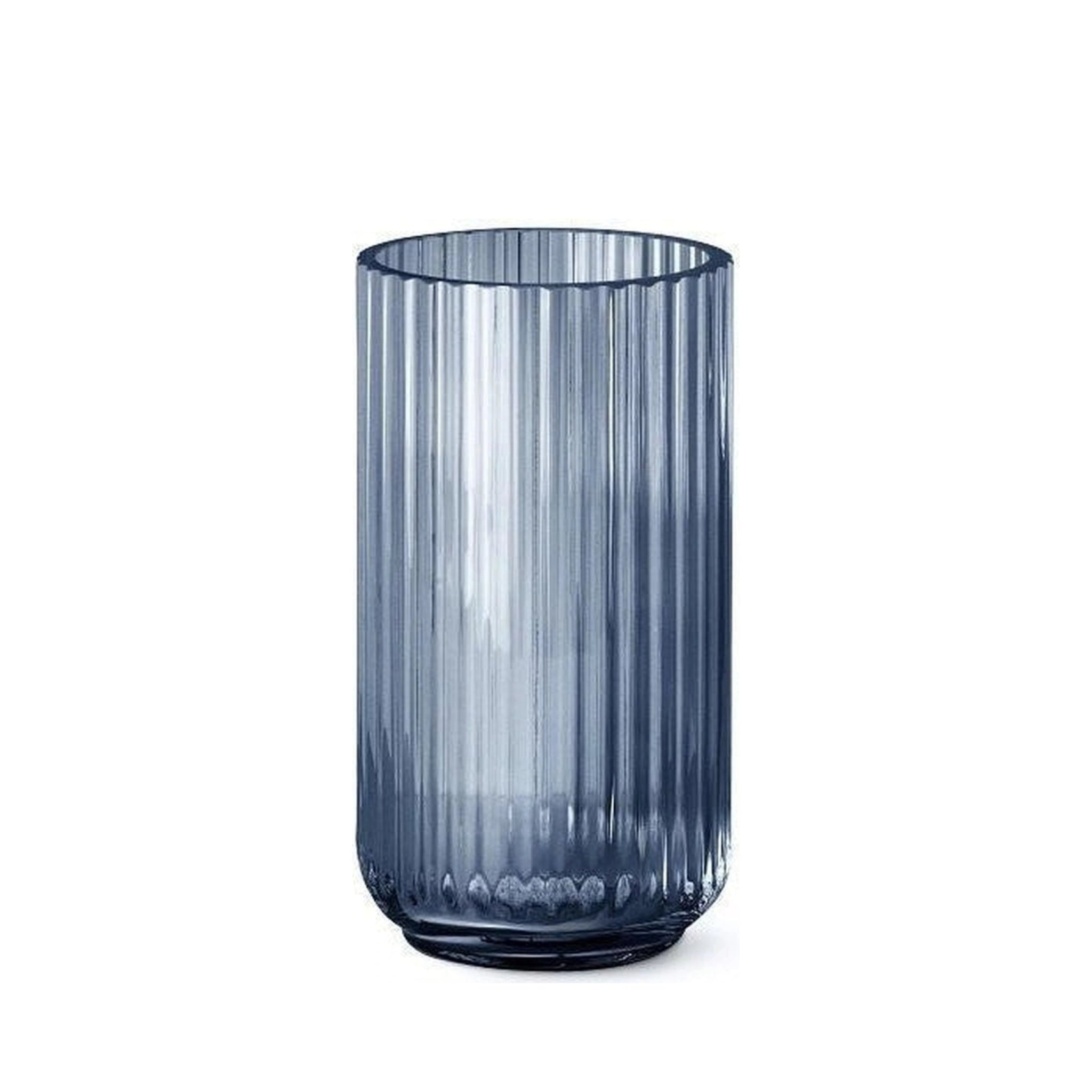 Lyngby Vase Blue Glass, 20cm