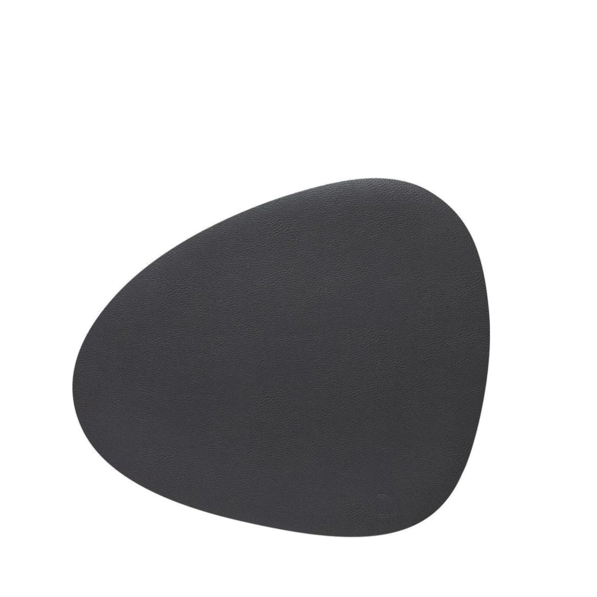 Lind DNA Curve placemat Serene leather L, anthracite