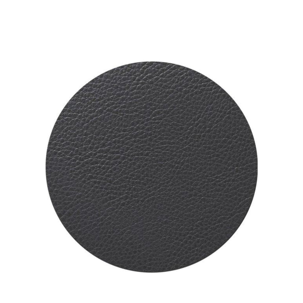 Lind DNA Circle Glass Coaster Serene Leather, Anthracite