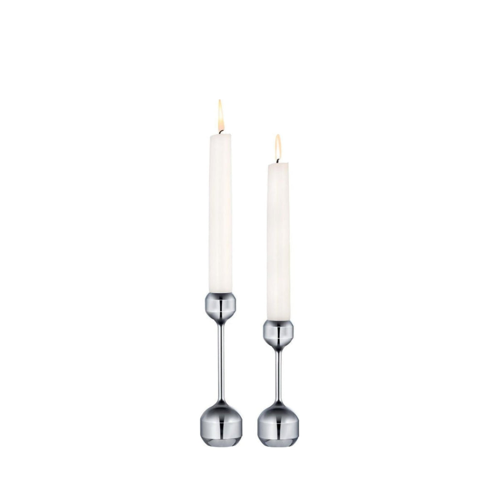 Lind DNA Silhouette Set 120+145 Candle Holder, Chrome