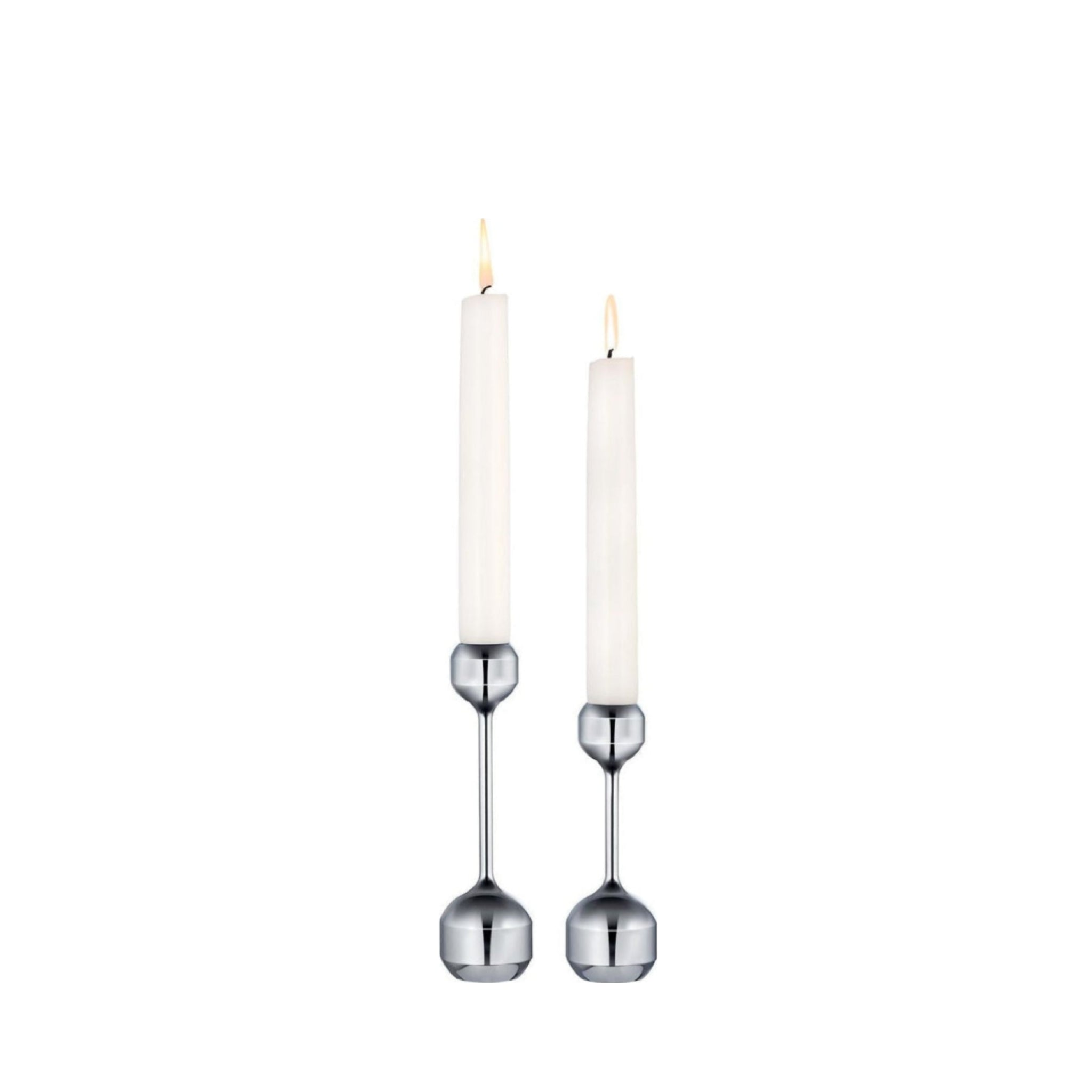 Lind DNA Silhouette Set 120+145 Candle Holder, Chrome