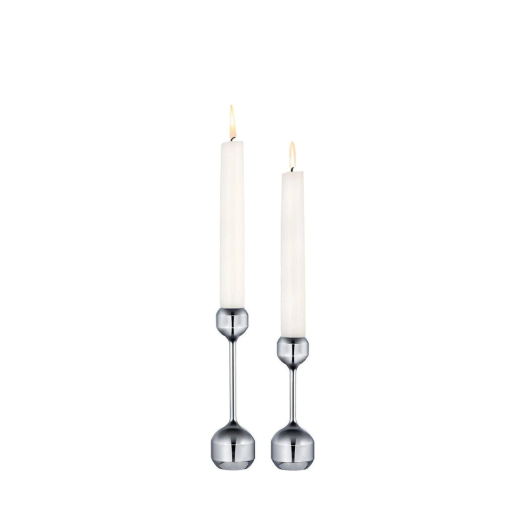 Lind DNA Silhouette Set 120+145 Candle Holder, Chrome