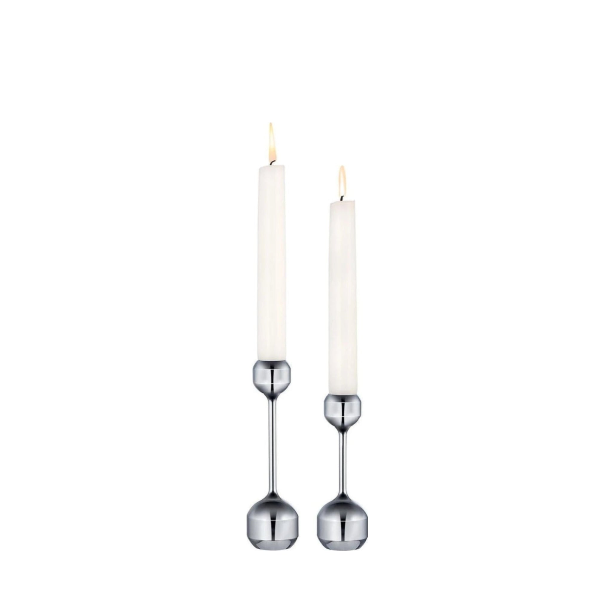 Lind DNA Silhouette Set 120+145 Candle Holder, Chrome