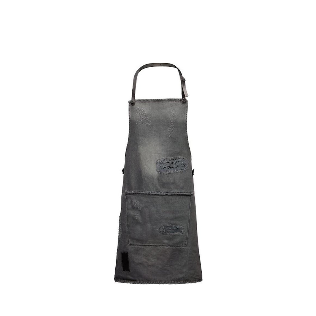 Dutchdeluxes apron in BBQ style Distressed Denim, Grey