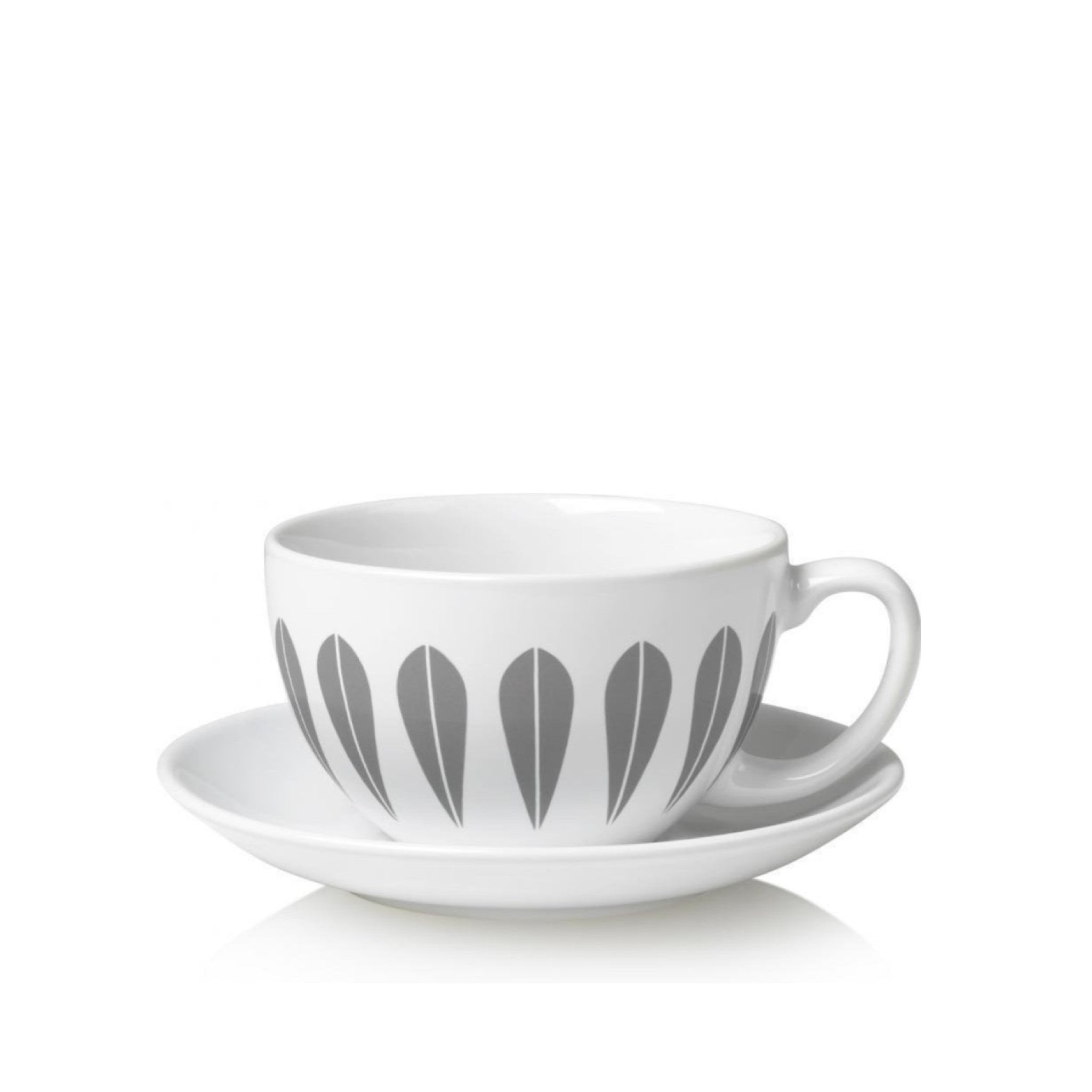Lucie Kaas Arne Clausen Collection Cups w. saucer grey, 10cm