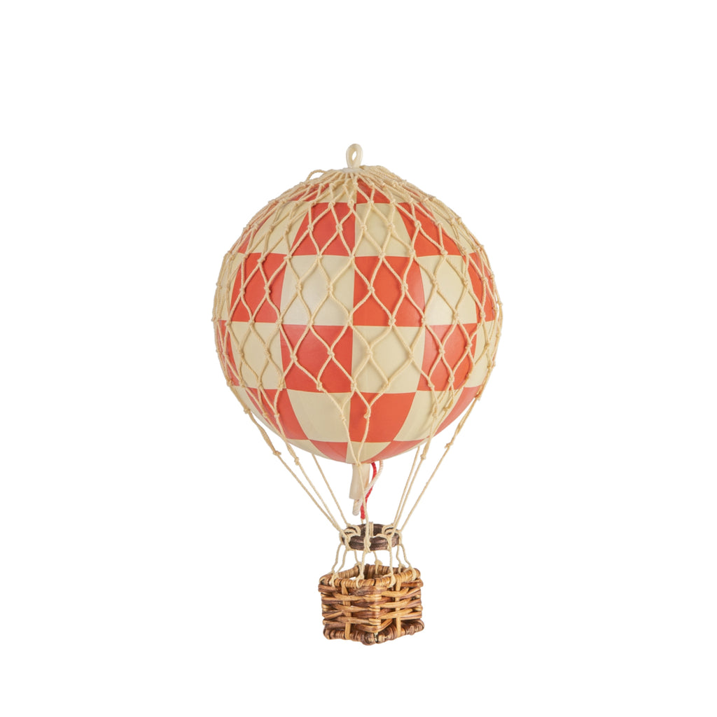Authentic Models Floating The Skies Balloon Model, Check Red, Ø 8.5 Cm