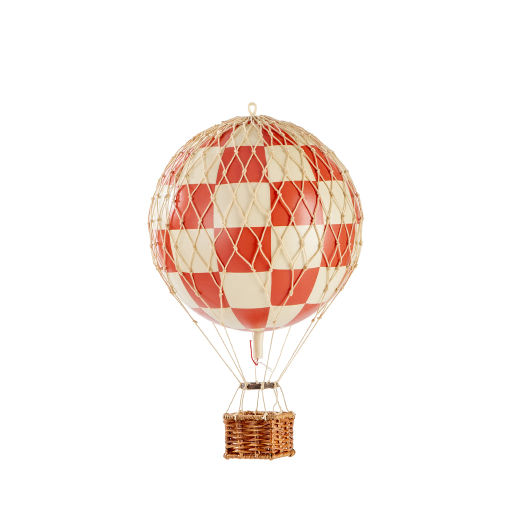 Authentic Models Travels Light Balloon Model, Check Red, Ø 18 Cm