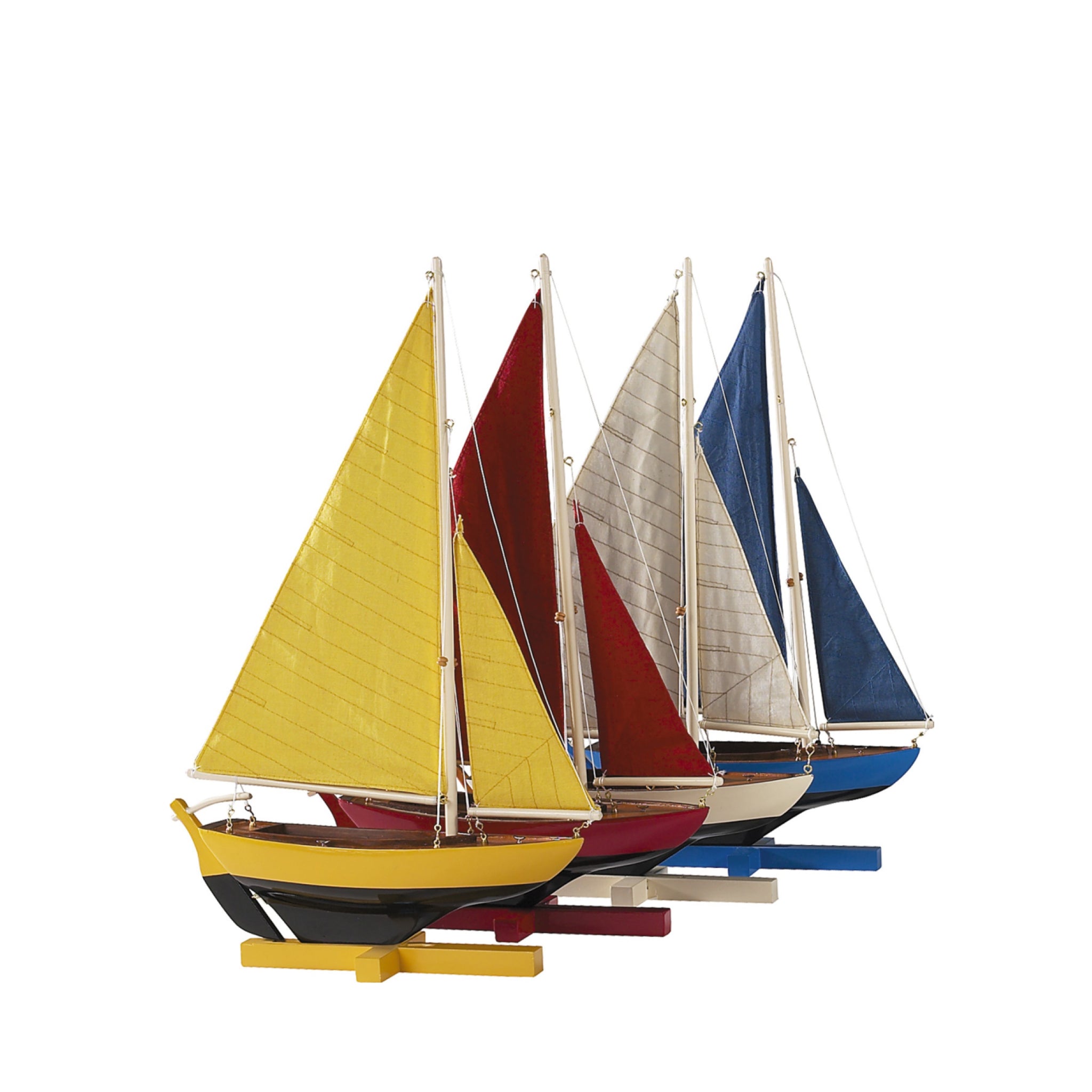 Authentic Models Sunset Sailors Sailing Ship Model, Set Of 4