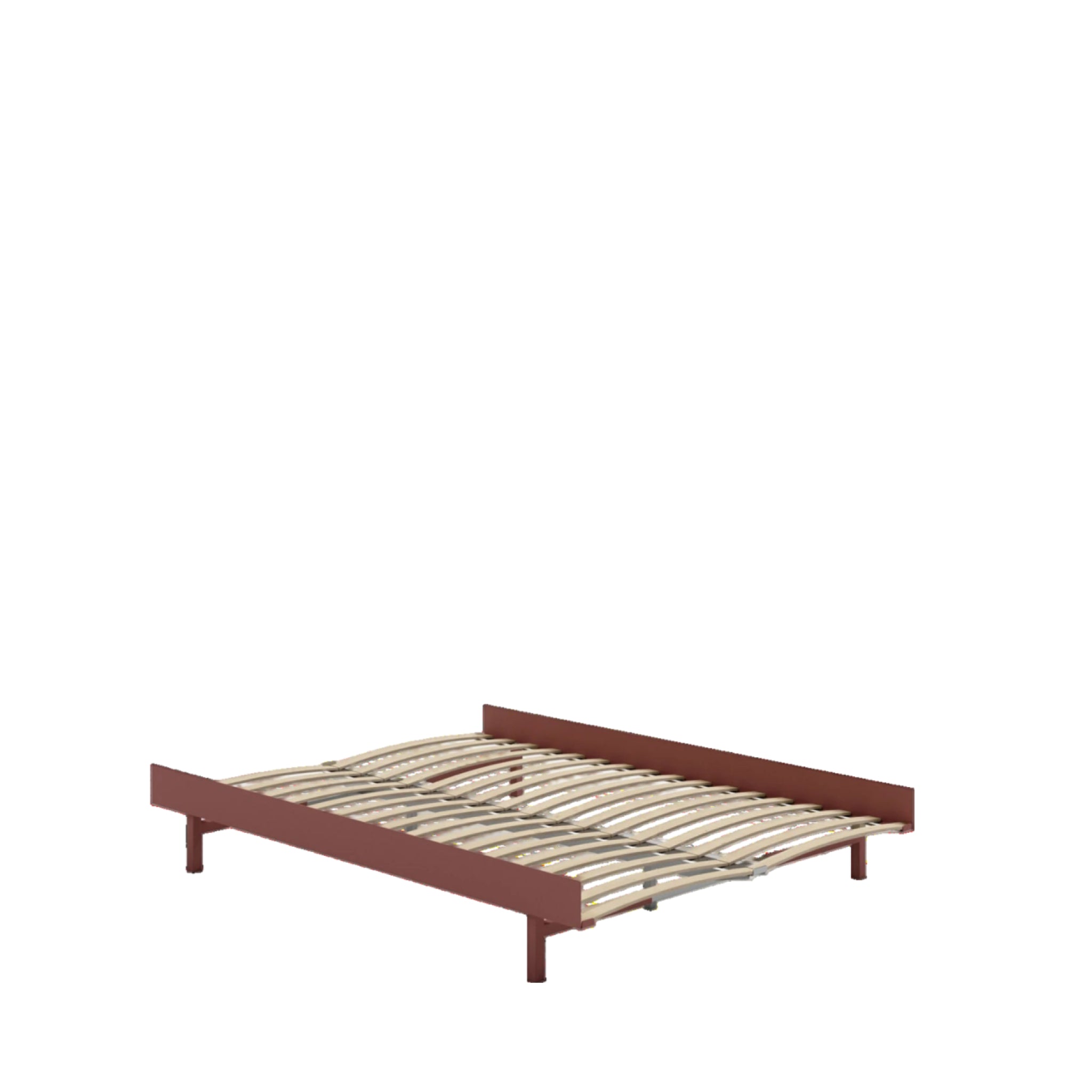 Moebe Bed, 140 Cm, Slats, Dusty Rose