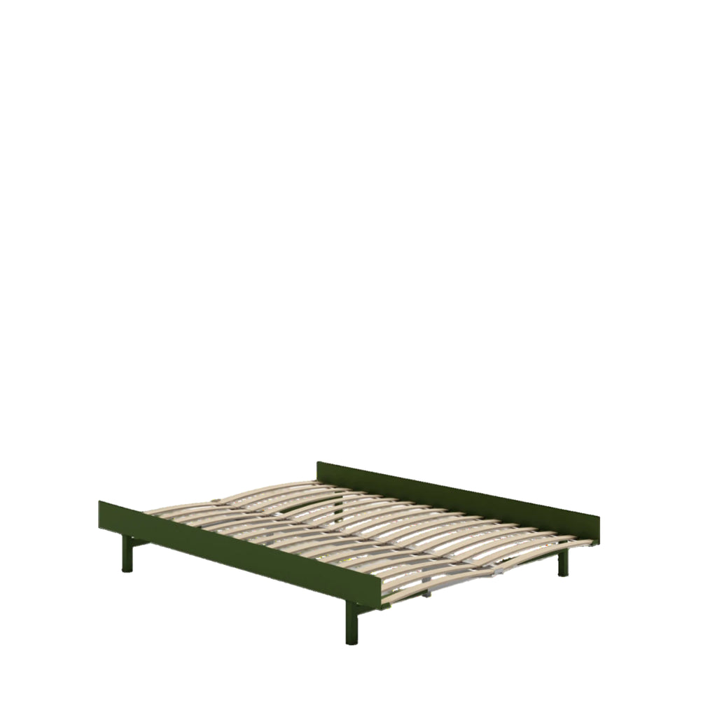 Moebe Bed, 140 Cm, Slats, Pine Green